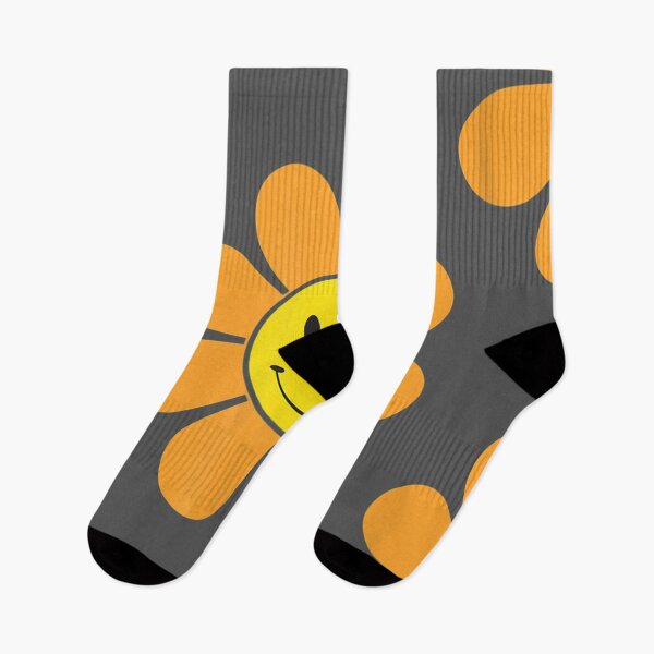 Item preview, Orange 70s Retro Flower with a Yellow Smiling Face Summer designed and sold by noqidyz.