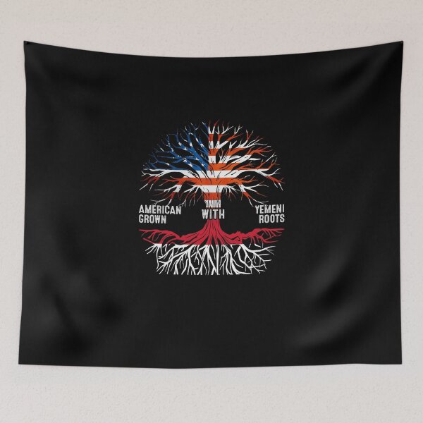 Item preview, American Grown With Yemeni Roots Tree Yemen Flag designed and sold by MoHaCo.