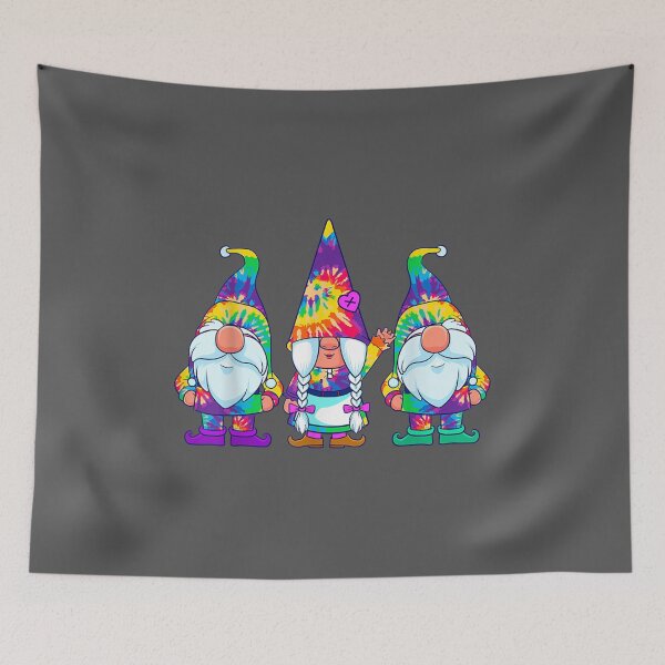 Item preview, Three Hippie Gnomes Tie Dye Retro Vintage Hat Peace Gnome designed and sold by noqidyz.
