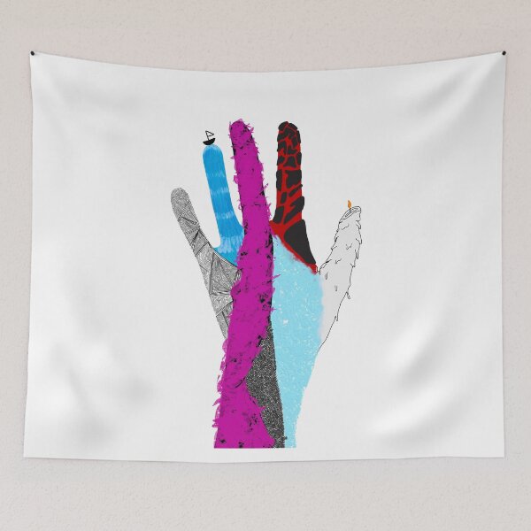 Item preview, Textured Hand with Multiple Elements designed and sold by shindeku.