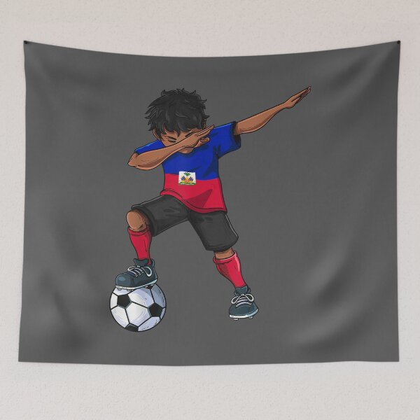 Item preview, Dabbing Soccer Boy Haiti - Haitian Football designed and sold by noqidyz.