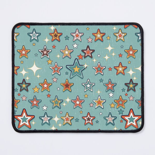 Item preview, Regimented Retro Stars - Aqua designed and sold by appleyards.