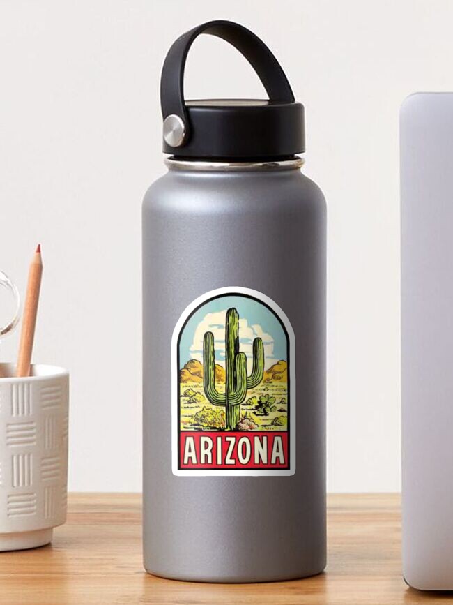Thumbnail 1 of 3, Sticker, Arizona Vintage Travel Decal designed and sold by MeLikeyTees.
