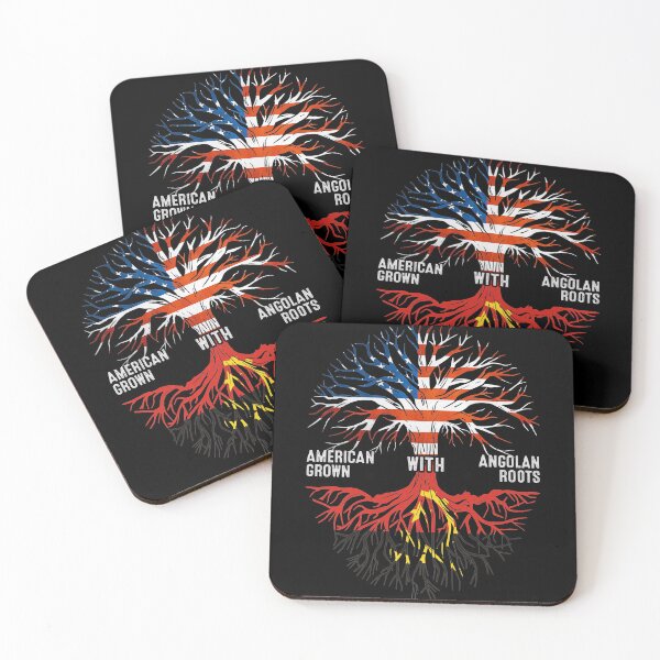 Item preview, American Grown With Angolan Roots Tree Angola Flag designed and sold by MoHaCo.