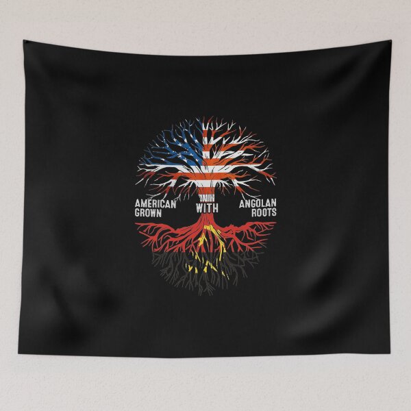 Item preview, American Grown With Angolan Roots Tree Angola Flag designed and sold by MoHaCo.