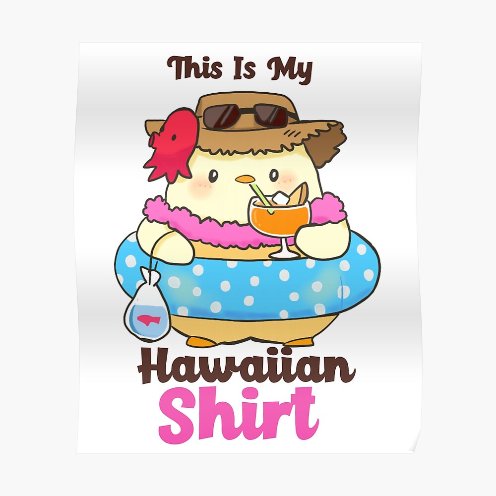 Lekrock Shop This Is My Hawaiian Shirt, Dabbing Pineapple, Tropical Summer Tee Sticker