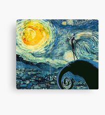 A Starry Nightmare Before Christmas Canvas Print