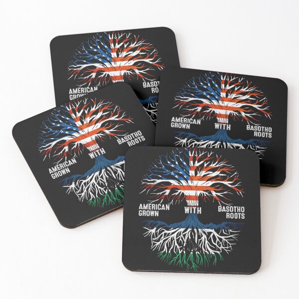 Item preview, American Grown With Basotho Roots Lesotho Flag designed and sold by MoHaCo.