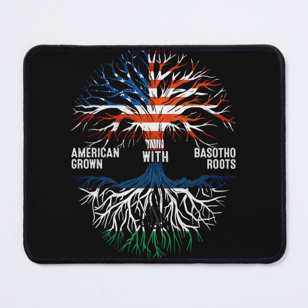 Item preview, American Grown With Basotho Roots Lesotho Flag designed and sold by MoHaCo.
