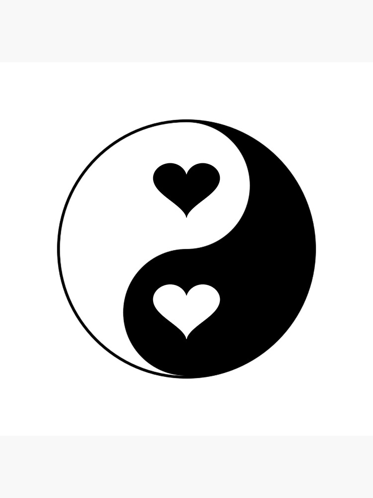 Heart and Soul Mandala Heart Shaped Yin Yang Art Board Print for