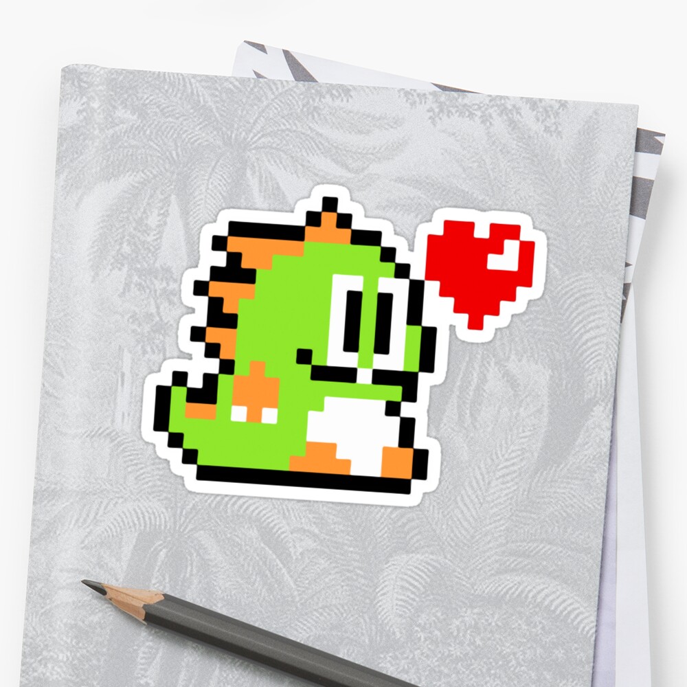 "Pixel Bubble Bobble " Sticker by Ja-JaGirl | Redbubble