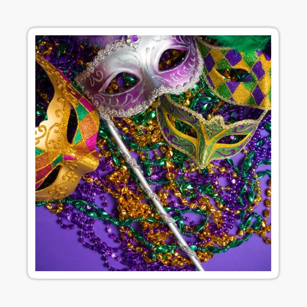 Mardi Gra Party Mask  Sticker for Sale by PopArtDesigns
