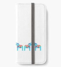 Helle Dala Pferdefahne iPhone Flip-Case/Hülle/Skin