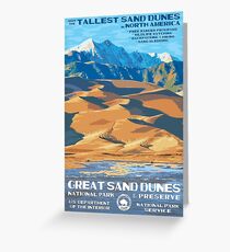 Great Sand Dunes National Park Travel Decal Greeting Card
