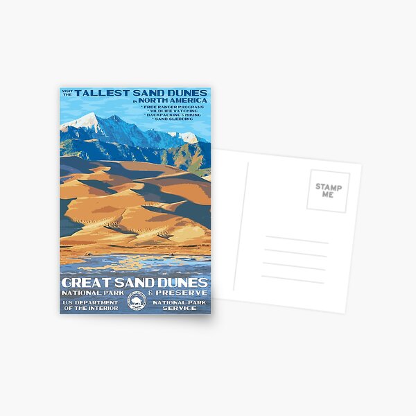 Great Sand Dunes National Park Travel Decal Postcard