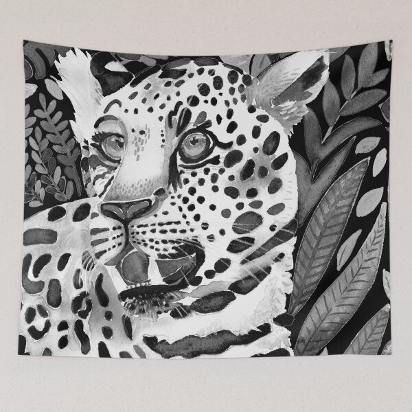 Item preview, Leopard Black & White designed and sold by SandraArtStudio.