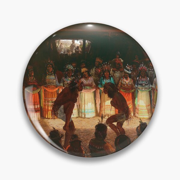 Item preview, Dance in a Subterranean Roundhouse at Clear Lake, California (1878) Jules Tavernier designed and sold by unsung.art [].