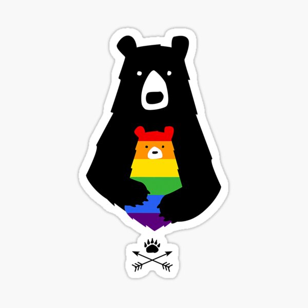 Cute LGBTQ Gay Mama Bear Gift' Sticker