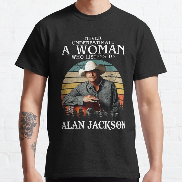 Item preview, Never Underestimate A Woman Who Listens to Alan Jackson designed and sold by BorokaFulop.