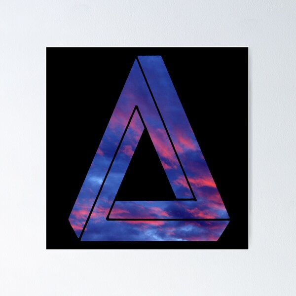 Item preview, Dark Red Blue Triangle Me Impressed designed and sold by createVisions.