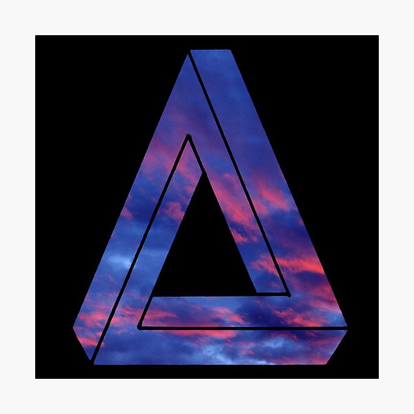 Item preview, Dark Red Blue Triangle Me Impressed designed and sold by createVisions.