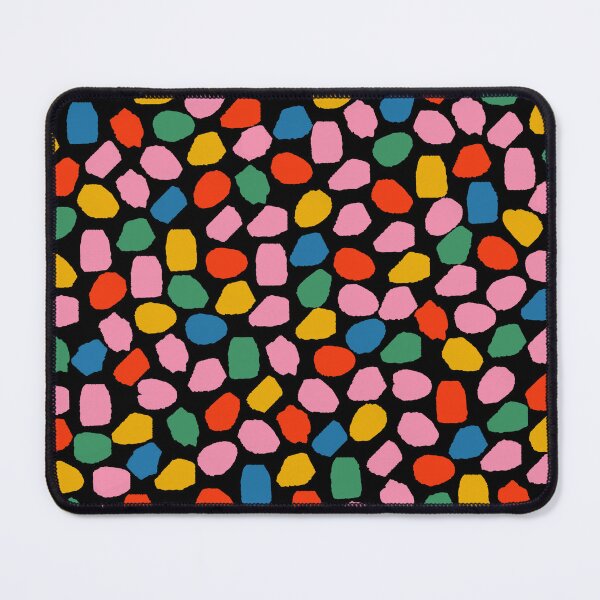 Item preview, Ink Dot Colourful Mosaic Pattern in Rainbow Pop Colours on Black designed and sold by kierkegaard.