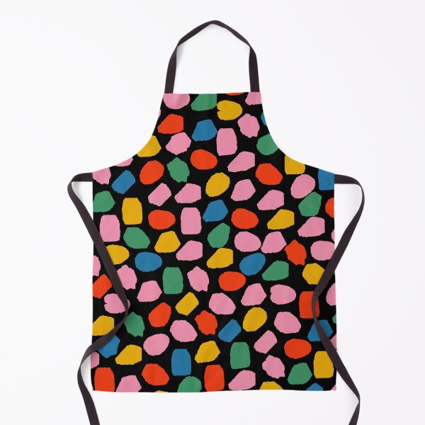 Item preview, Ink Dot Colourful Mosaic Pattern in Rainbow Pop Colours on Black designed and sold by kierkegaard.