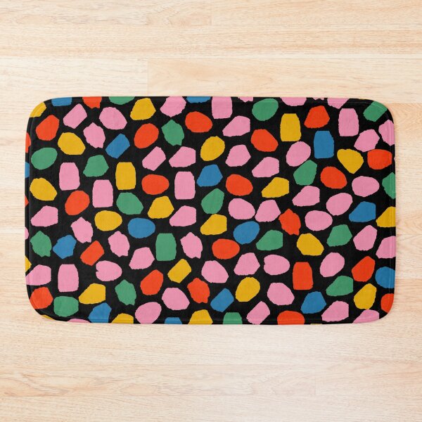 Item preview, Ink Dot Colourful Mosaic Pattern in Rainbow Pop Colours on Black designed and sold by kierkegaard.