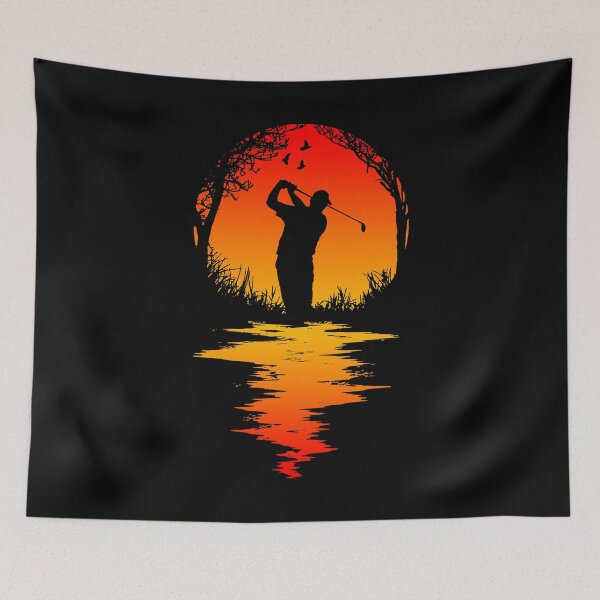 Artikelvorschau, Lustige Vater-Golf-Sonnenuntergang-Golfer-Silhouette-Golf-Grafik entworfen und verkauft von GrandeDuc.