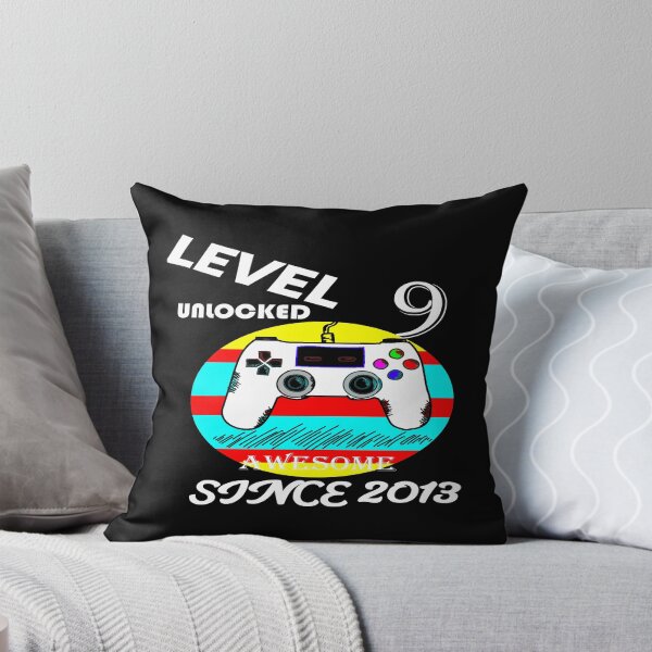 Item preview, Nine 9yr BDay Son Boy Funny Gamer 9th 9 Years Old Birthday T-Shirt - Level 9 unlocked awesome since 2013 designed and sold by RCDMstore.
