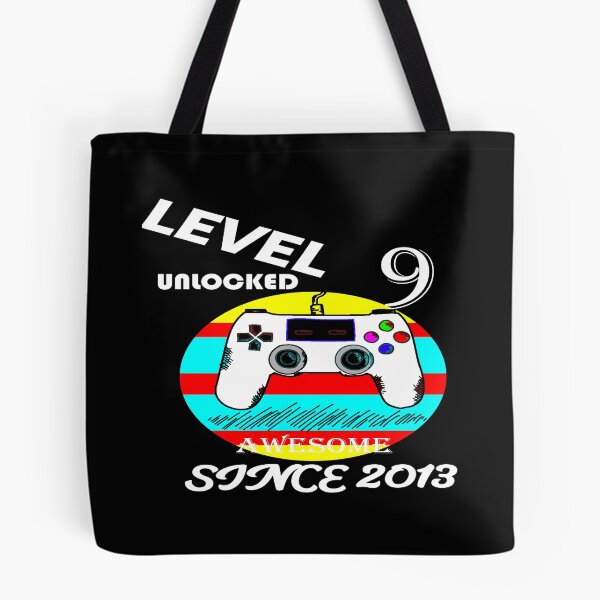 Item preview, Nine 9yr BDay Son Boy Funny Gamer 9th 9 Years Old Birthday T-Shirt - Level 9 unlocked awesome since 2013 designed and sold by RCMstore.