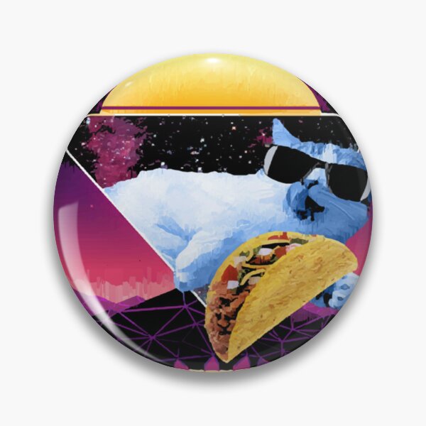Item preview, Aesthetic Synthwave Cat Taco designed and sold by CaroleDicki.