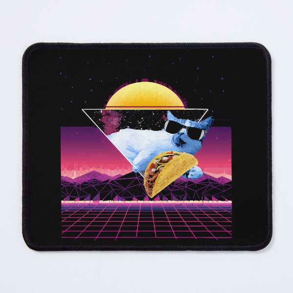 Item preview, Aesthetic Synthwave Cat Taco designed and sold by CaroleDicki.