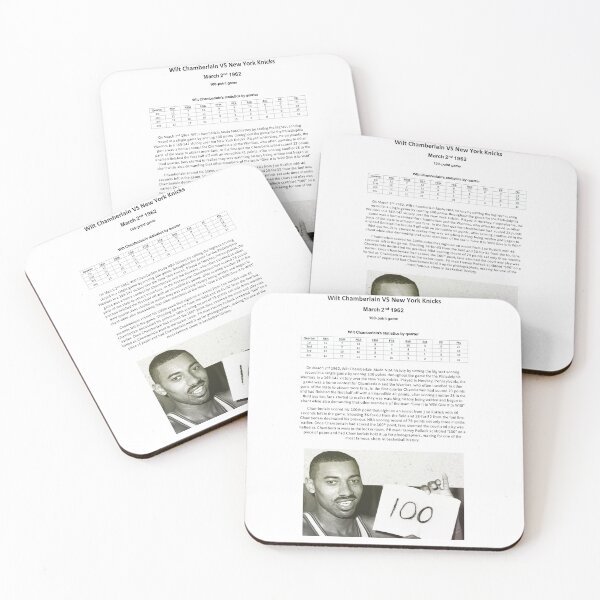 Item preview, Wilt Chamberlain 100-Point Game VS New York Knicks. designed and sold by gogodesignstore.