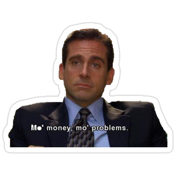 Pegatinas Michael Scott Mo Money Mo Problems De Knb0042 Redbubble