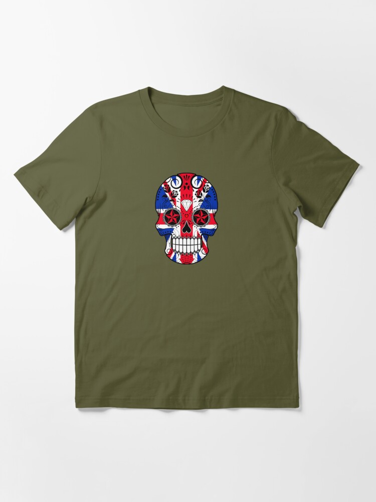 Sugar Skull with Roses and Union Jack Union Jack Classic T-Shirt | Redbubble