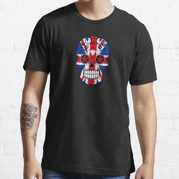 Sugar Skull with Roses and Union Jack Union Jack Classic T-Shirt | Redbubble