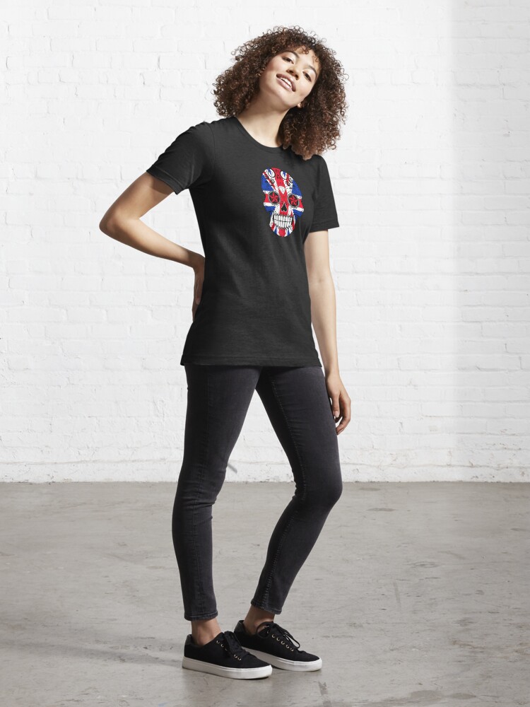 Sugar Skull with Roses and Union Jack Union Jack Classic T-Shirt | Redbubble