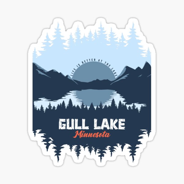 Item preview, Gull Lake Minnesota Lake With Mountain And Pine Tree  designed and sold by Friday NightCo.