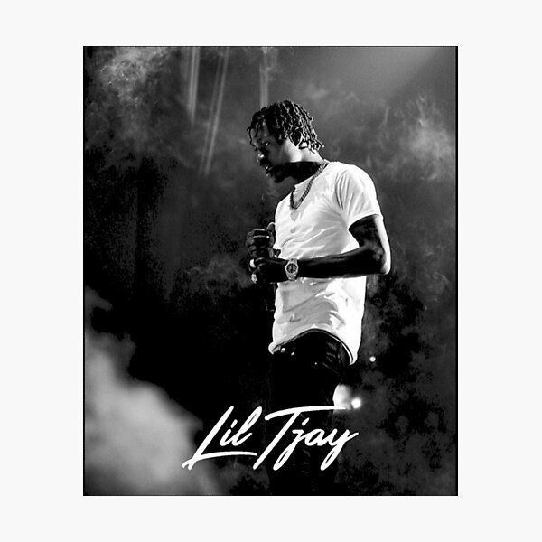 Download Lil Tjay In Black And White Wallpaper
