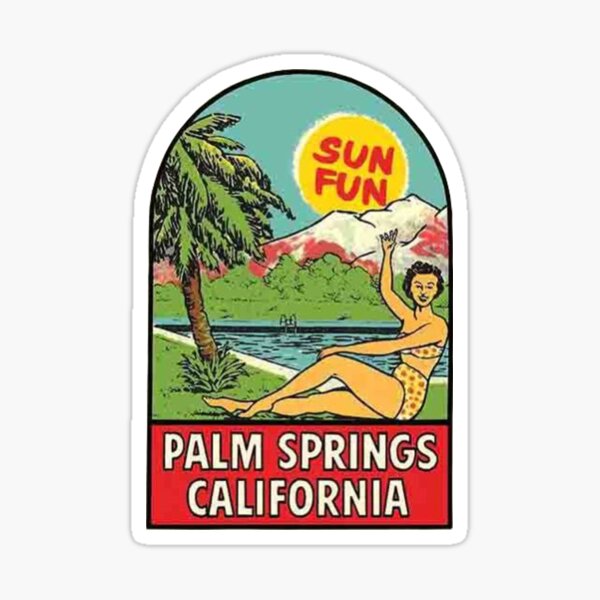 Palm Springs California Retro Vintage Travel Decal Sticker
