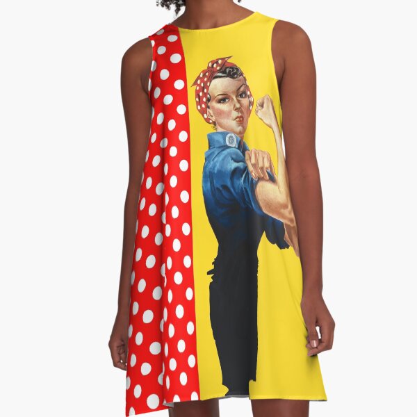 Rosie and Polka Dots A-Line Dress