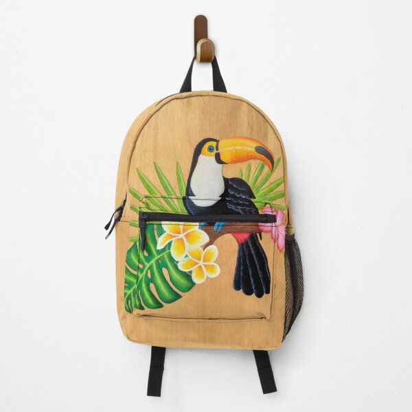 Item preview, Tropical Toucan Surrounded by Flowers and Plants - Exotic and Colorful Illustration designed and sold by Ambiance Sauvage.