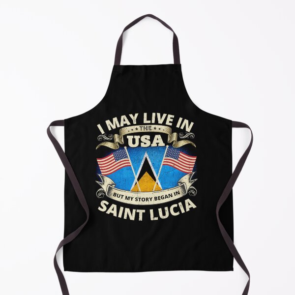 Item preview, Saint Lucian Vintage Souvenir - I May Live In The USA But My Story Began In Saint Lucia designed and sold by tropicprince.