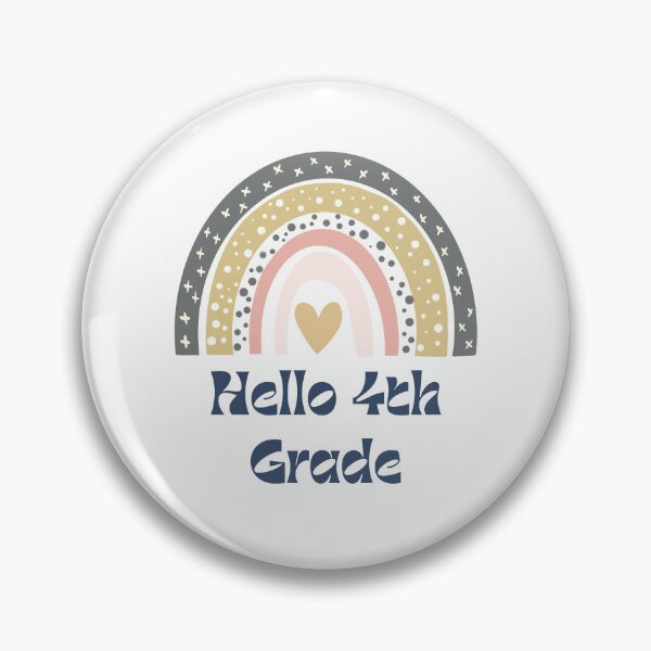 Item preview, Hello 4th Grade Back to School Rainbow designed and sold by Salman Hino.