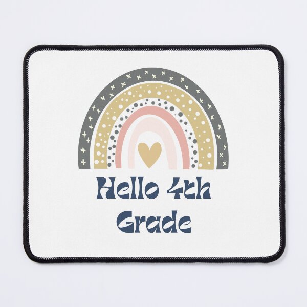 Item preview, Hello 4th Grade Back to School Rainbow designed and sold by Salman Hino.