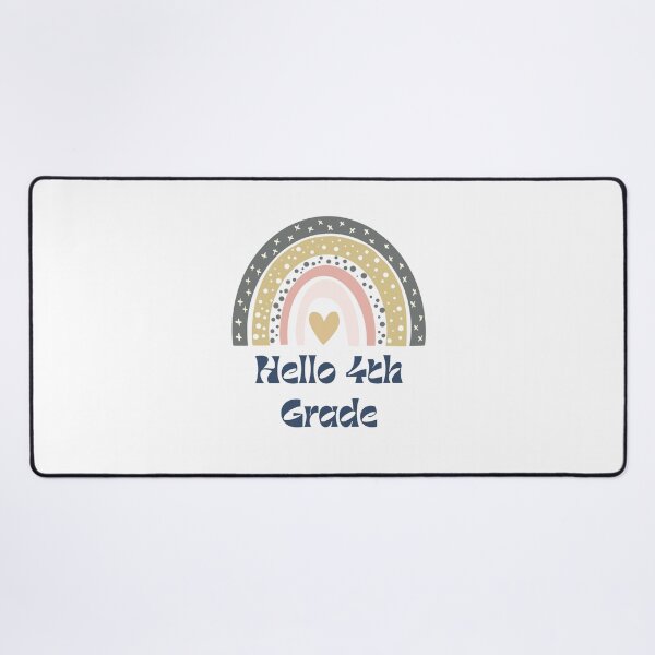 Item preview, Hello 4th Grade Back to School Rainbow designed and sold by Salman Hino.