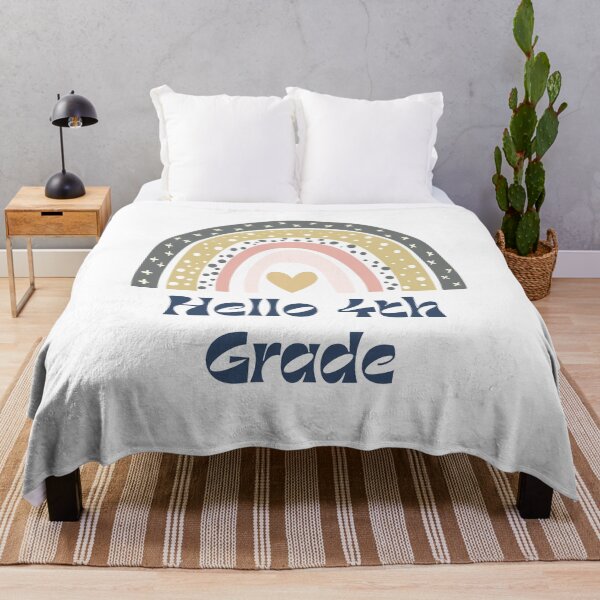 Item preview, Hello 4th Grade Back to School Rainbow designed and sold by Salman Hino.