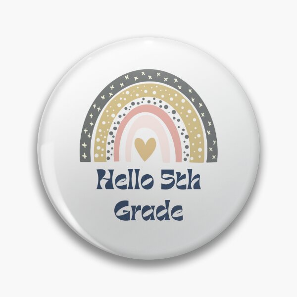 Item preview, Hello 5th Grade Back to School Rainbow designed and sold by Salman Hino.