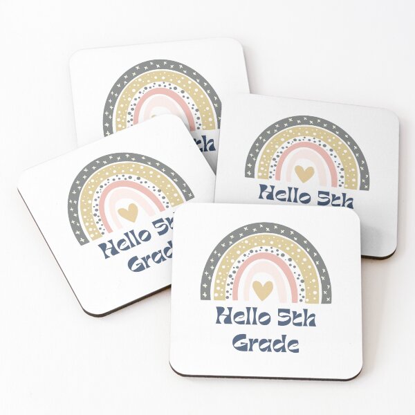 Item preview, Hello 5th Grade Back to School Rainbow designed and sold by Salman Hino.